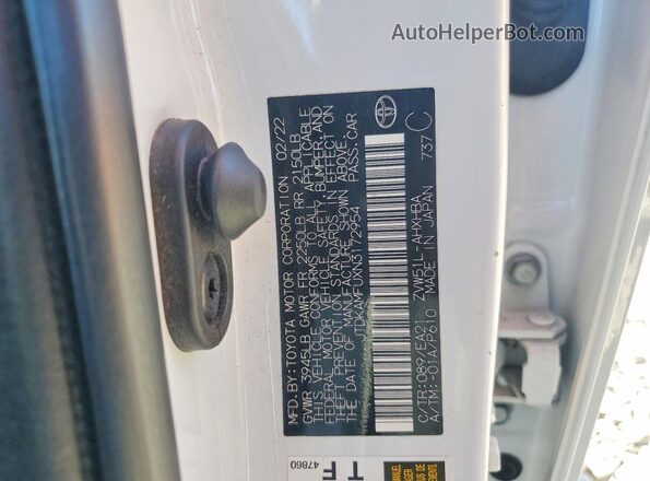 JTDKAMFUXN3172954 2022 TOYOTA PRIUS Белый Вид подкапотного пространства