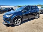 2018 Toyota Rav4 Hv Limited Blue vin: JTMDJREV5JD202852