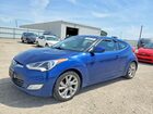 2017 Hyundai Veloster Base Blue vin: KMHTC6AD6HU322392