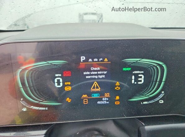 KNDCR3LE9P5047102 2023 KIA NIRO White Instrument cluster view
