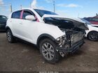 2016 Kia Sportage Lx White vin: KNDPBCACXG7820719