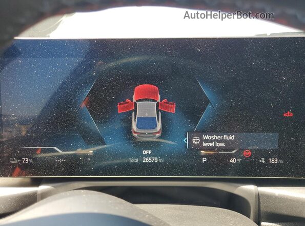 WBY33AW07PFR16357 2023 BMW I4 Gray Instrument cluster view