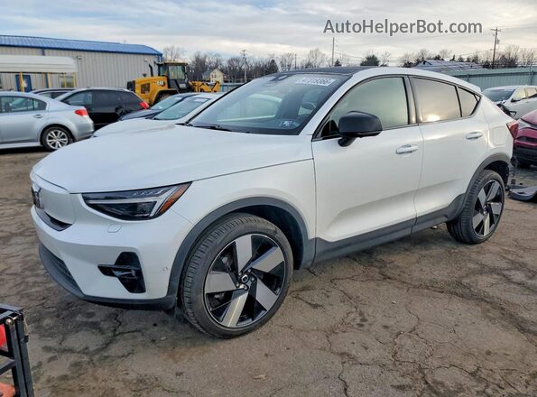 YV4ED3GM1P2053970 2023 VOLVO C40 White წინა მარცხენა ხედი სამი მეოთხედიდან