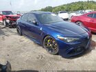 2019 Alfa Romeo Giulia Quadrifoglio Rwd Синий vin: ZARFAMEV3K7600692