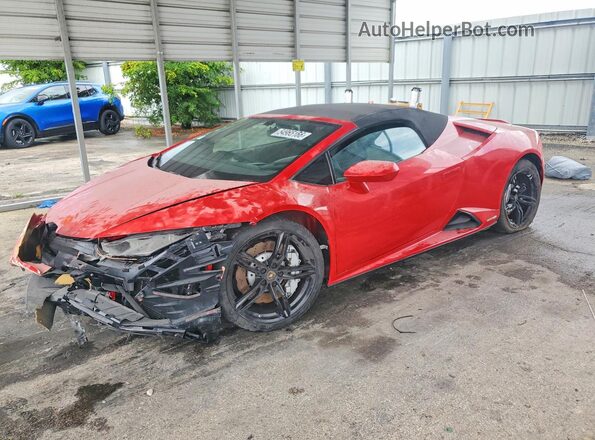 ZHWUT5ZF3NLA18778 2022 LAMBORGHINI HURACAN Red Vista tres cuartos delantera izquierda