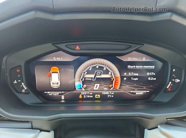 ZPBUA1ZL8KLA01862 2019 LAMBORGHINI URUS Black Widok zestawu wskaźników