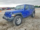 2020 Jeep Wrangler Unlimited Sport Blue vin: 1C4HJXDN7LW129434