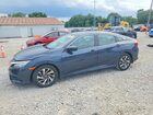 2017 Honda Civic Ex Синий vin: 19XFC2F79HE039058