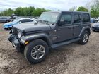 2022 Jeep Wrangler Unlimited Sahara Gray vin: 1C4HJXEN6NW208952