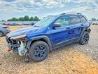 2018 Jeep Cherokee Trailhawk Blue vin: 1C4PJMBX0JD531061