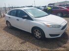 2016 Ford Focus S White vin: 1FADP3E28GL236578