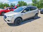 2018 Ford Escape Sel Бежевый vin: 1FMCU9HD5JUA77322
