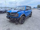 2022 Ford Bronco Base Blue vin: 1FMDE5BH7NLB87290