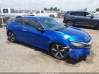 2017 Honda Civic Touring Синий vin: 2HGFC3B9XHH350453