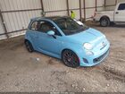 2016 Fiat 500 Abarth Blue vin: 3C3CFFFH7GT214349