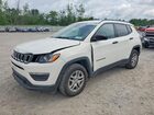 2018 Jeep Compass Sport White vin: 3C4NJCAB8JT226649