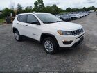 2018 Jeep Compass Sport 4x4 White vin: 3C4NJDAB3JT392258