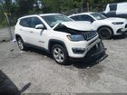 2019 Jeep Compass Latitude 4x4 White vin: 3C4NJDBB1KT741823