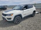 2020 Jeep Compass Trailhawk White vin: 3C4NJDDB8LT163301