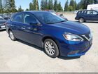 2017 Nissan Sentra Sv Blue vin: 3N1AB7AP7HY267854