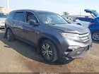 2016 Honda Pilot Ex-l Gray vin: 5FNYF6H57GB034257