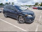2016 Nissan Rogue Sl Blue vin: 5N1AT2MT2GC896284