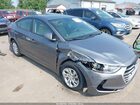 2018 Hyundai Elantra Se Gray vin: 5NPD74LFXJH399959