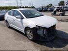2019 Hyundai Elantra Sel White vin: 5NPD84LF5KH486084