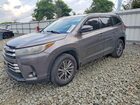 2017 Toyota Highlander Xle Gray vin: 5TDJZRFH4HS415407