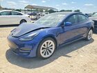 2022 Tesla Model 3 Blue vin: 5YJ3E1EB1NF104147