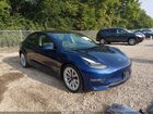 2022 Tesla Model 3 Long Range Dual Motor All-wheel Drive Blue vin: 5YJ3E1EB4NF187086