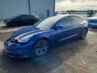 2022 Tesla Model 3 Blue vin: 5YJ3E1EB4NF274762