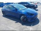 2022 Tesla Model 3 Performance Dual Motor All-wheel Drive Синий vin: 5YJ3E1EC4NF248381