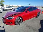 2017 Tesla Model S Red vin: 5YJSA1E25HF197167