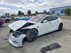 2022 Tesla Model S White vin: 5YJSA1E56NF483003