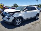 2019 Ford Explorer 4wd White vin: 1FM5K7D88KGA22455