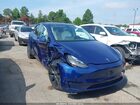 2024 Tesla Model Y Long Range Dual Motor All-wheel Drive Синий vin: 7SAYGAEE3RF164546