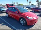 2022 Tesla Model Y Long Range Dual Motor All-wheel Drive Red vin: 7SAYGDEE5NF314622