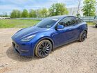 2023 Tesla Model Y Blue vin: 7SAYGDEF1PF856893