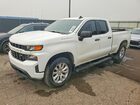 2021 Chevrolet Silverado K1500 Custom White vin: 1GCRYBEK9MZ122394