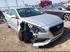 2016 Hyundai Sonata Hybrid Se Silver vin: KMHE24L19GA015866