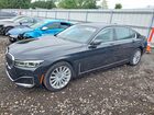 2022 Bmw 740 Xi Черный vin: WBA7T4C0XNCH65392