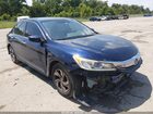 2016 Honda Accord Lx Blue vin: 1HGCR2F37GA232391
