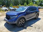 2017 Honda Cr-v Touring Blue vin: 2HKRW2H91HH666884
