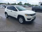 2018 Jeep Compass Sport Fwd White vin: 3C4NJCAB5JT410804