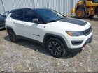 2019 Jeep Compass Trailhawk 4x4 White vin: 3C4NJDDB8KT780132