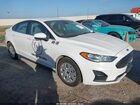 2020 Ford Fusion S White vin: 3FA6P0G74LR176388