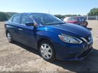 2017 Nissan Sentra Sv Blue vin: 3N1AB7AP1HY397516