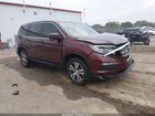 2018 Honda Pilot Ex-l Burgundy vin: 5FNYF5H5XJB018054