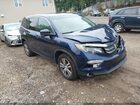 2017 Honda Pilot Ex-l Blue vin: 5FNYF6H54HB071106